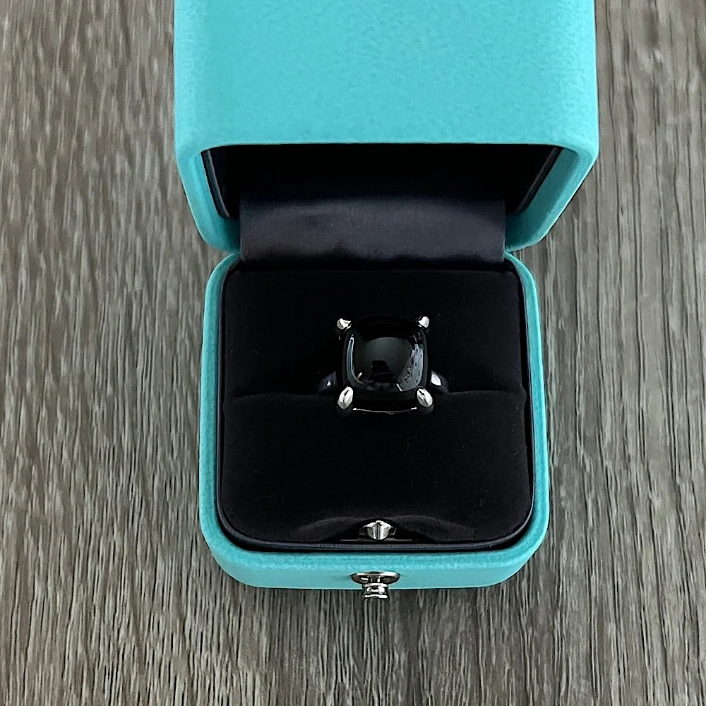 Black onyx‎ Paloma Picasso sugar stack ring